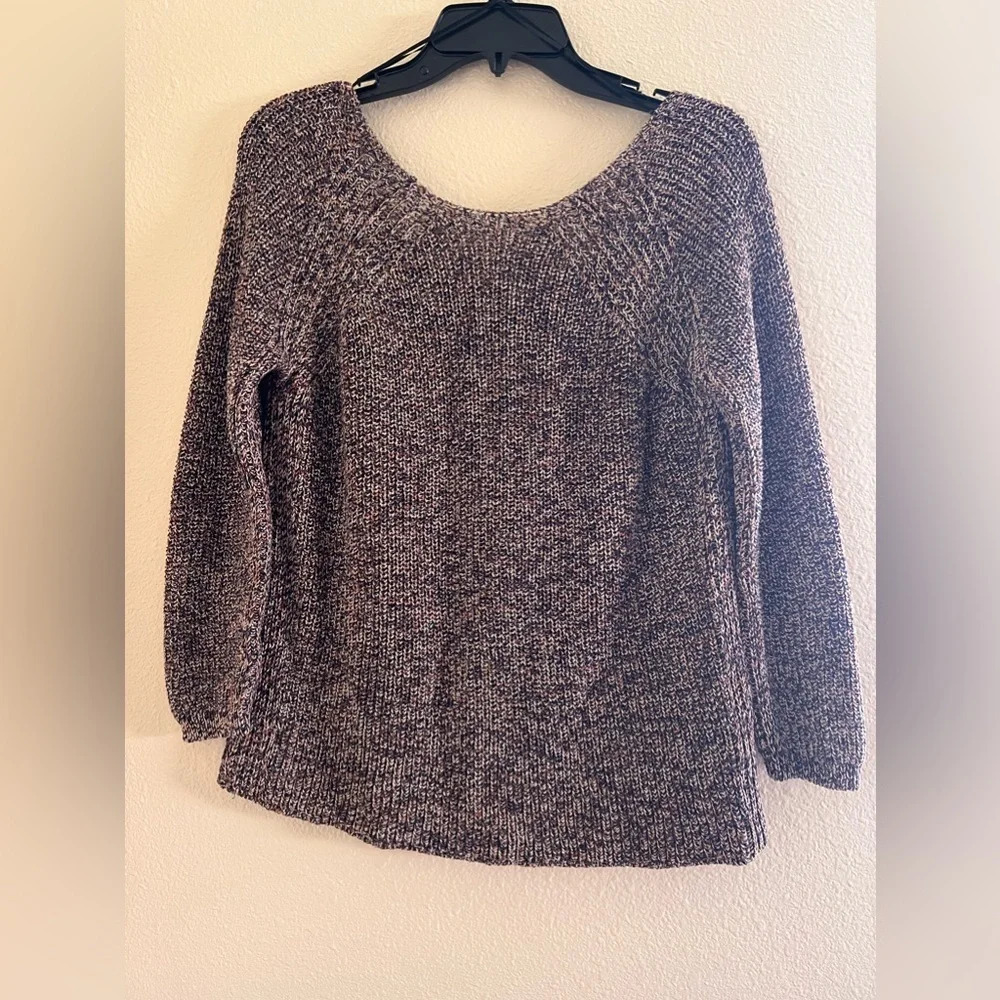 Massimo Dutti Italian Yarn Knit Sweater Made in Spain Boat Neck XS